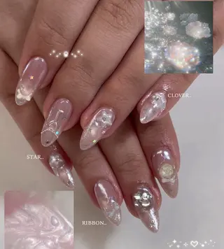 ネイル MINAMI໒꒱ Y2K、韓国ガーリーのネイルデザイン