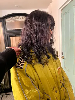 ミディアム カラー レイヤー/ベージュ mikuのヘアスタイル