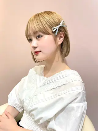 ショート 大宮🤍縮毛矯正 レイヤー🪽なるのヘアスタイル