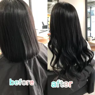 ロング 下妻 カラーエクステ難波のヘアスタイル