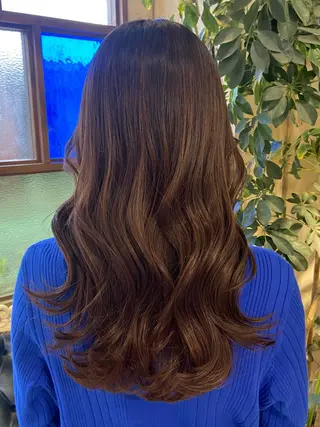 ロング カラー ENIEN MAKE'S 立川所属・綾/ベージュカラー /パーマ🩰のヘアスタイル