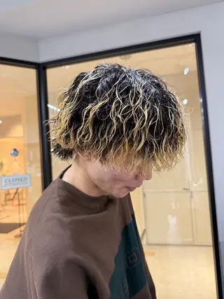 ショート パーマ メンズ ❄️メンズカット 落合諒❄️のヘアスタイル