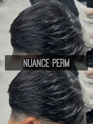 パーマ メンズ センターパート/フェ ザー🔥SHUYAのヘアスタイル