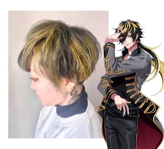 ショート カラー GARU-ガル-所属・TSUNO🦖 派手髪/オタク美容師のヘアスタイル