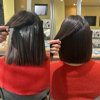 ショート パーマ hub hair レイヤー/透明感のヘアスタイル