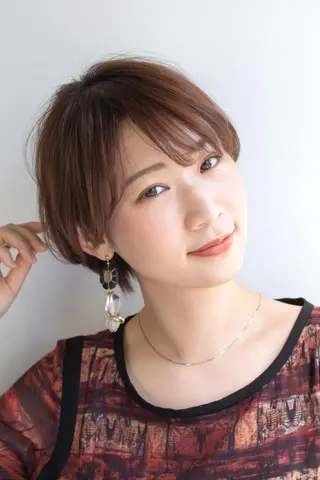 ショート カラー パーマ ヘアケア特化型サロン newi 京橋のヘアスタイル