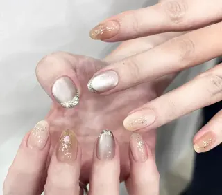 ネイル By moonネイル 🌷ワンホン/韓国風のネイルデザイン