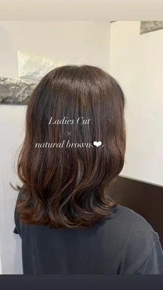 セミロング カラー 大人女性ぼかし メンズ強化🦙平作のヘアスタイル