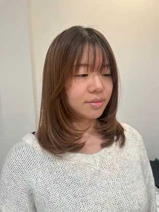 セミロング 無料カットモデル‪✨ ✂️Nanami🌷のヘアスタイル