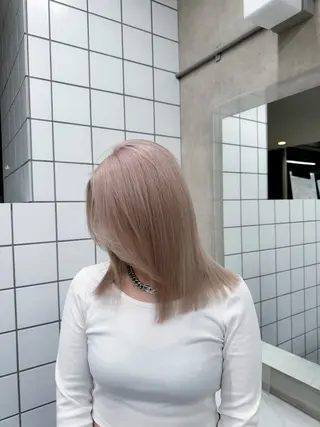 ミディアム カラー ヘアアレンジ Over hair所属・Over hair_ misakiのヘアスタイル