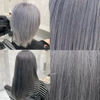 ミディアム 🦋ハイトーン🦋 石山 希理🦋のヘアスタイル