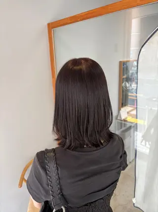 ミディアム カラー 坂 美来乃のヘアスタイル