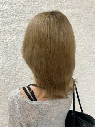 ミディアム ツヤ感／似合わせ カラー🌿yuiのヘアスタイル