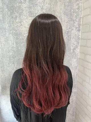 セミロング カラー 詩乃🎀ピンク 暖色系🫧レイヤーのヘアスタイル