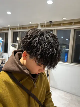 ショート パーマ メンズ AI TOKYO  横浜店所属・メンズ支持数No.1 👑リュウ👑のヘアスタイル