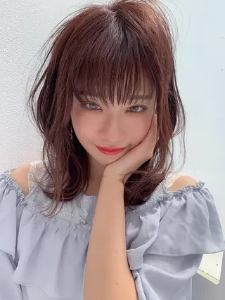 ミディアム カラー lamie by melt 吉祥寺 【ラミエ バイ メルト】所属・【ミニモ公認】*似合 わせ職人*滝田拳史のヘアスタイル