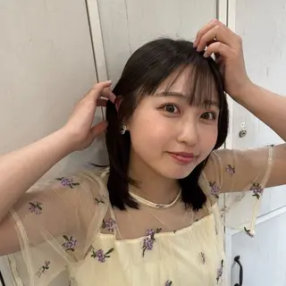 ミディアム 池田 優那のヘアスタイル