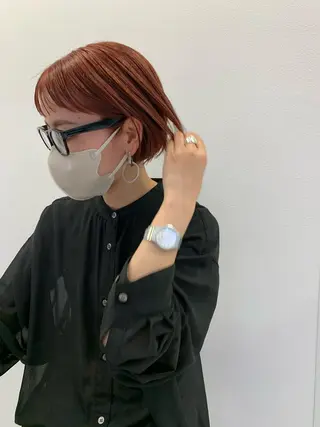 ショート カラー Iris by artina 武蔵小杉店【イリス バイ アルティナ】所属・🎼レイヤー/顔周り カット/nene♬のヘアスタイル