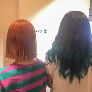 カラー ホワイト&レイヤーカ ットエクステ長畠俊輔のヘアスタイル