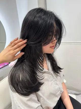 ロング rina/デザイン カラー/上野のヘアスタイル