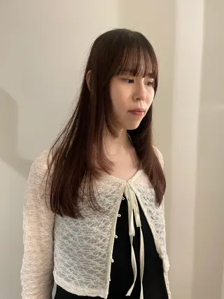 ロング カラー 渋谷 留菜のヘアスタイル