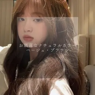 セミロング カラー 表参道/髪質改善・ 透明感 colorのヘアスタイル