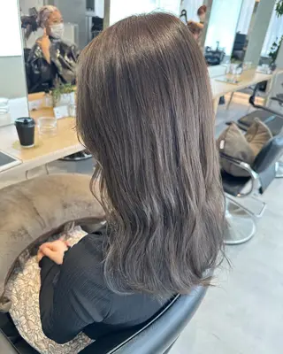 ロング カラー ヘアアレンジ オリーブ透明感カラー 表参道/MIKUのヘアスタイル