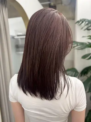 セミロング カラー 癒しの半個室サロン 🌿ROW町田のヘアスタイル