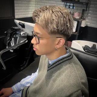 ショート カラー パーマ メンズ メンズ特化/パーマ/ メッシュ/竜成のヘアスタイル