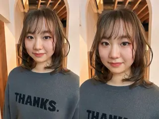 セミロング カラー SEIRA🤍 レイヤーカットのヘアスタイル