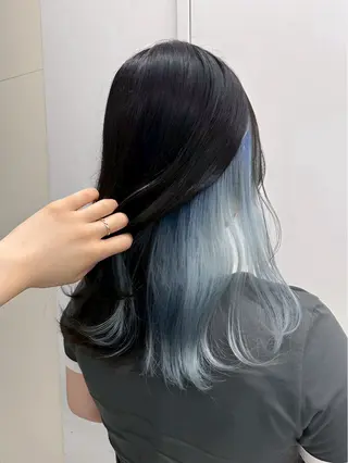 セミロング カラー ヘアアレンジ 小西海青 ✨モデル様募集✨️のヘアスタイル