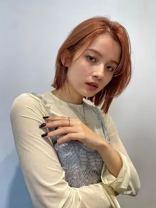 ミディアム カラー 銀座/MINX 宇都 愛梨/デザインカットのヘアスタイル