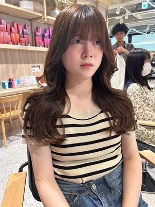 ロング カラー ヘアアレンジ トレンドlayer cut💐mihoのヘアスタイル