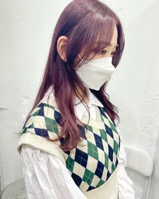 ミディアム カラー ヘアアレンジ SALOWIN原宿ash店所属・憧れの艶ハイトーンへ 🌙サイダサキのヘアスタイル