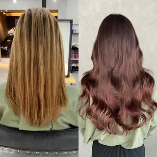 ミディアム 💎馴染むエクステ ×カラーTOMO💎のヘアスタイル