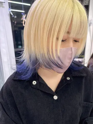 ショート カラー ウルフカット 渋谷の人のヘアスタイル
