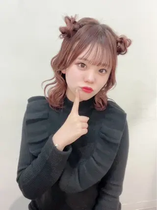 ロング カラー 🩰ピンクベージュ 💞midori💞のヘアスタイル