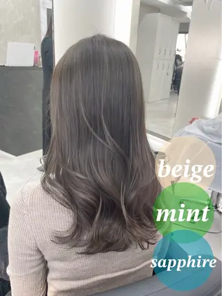 セミロング カラー 心斎橋/ブリーチなし 髪質改善/レイヤーのヘアスタイル