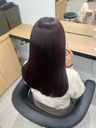 ロング カラー 💗愛され暖色💗 ピンク/レッド💗のヘアスタイル