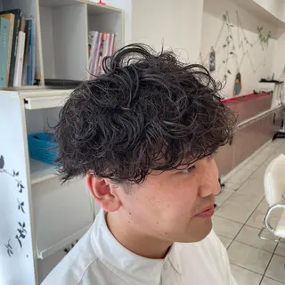 ショート パーマ メンズ シャドウパーマ/縦落 ちパーマ 大久保拓実のヘアスタイル