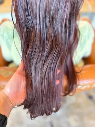 セミロング カラー 髪質改善カラー ベージュ🤎YUMEのヘアスタイル