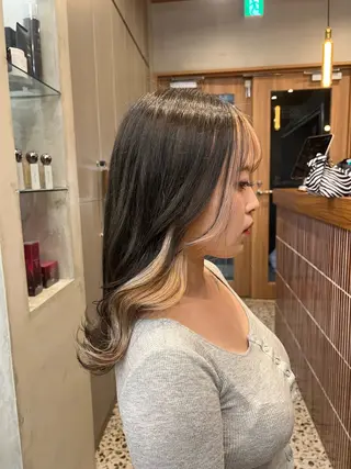 カラー しずく🤍🧸 / fifthパーマのヘアスタイル