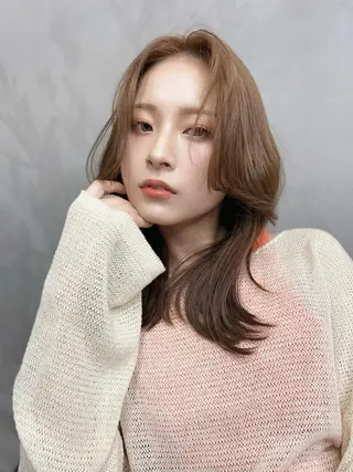 ミディアム 23°NADAUN所属・岐阜1番韓国ヘア/ 星羅/23°のヘアスタイル