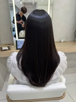 ロング パーマ 韓国レイヤー/ 顔まわり/西野和裕のヘアスタイル