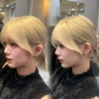 ミディアム カラー レイヤー×髪質改善 マネージャー安藤光司のヘアスタイル