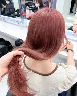 ロング カラー 淡めベージュ🤎ショ ート🤎Kiyokaのヘアスタイル