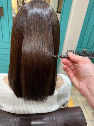 ミディアム SALOWIN 川越所属・髪質改善⭐️透明感 カラーノグチショウタのヘアスタイル