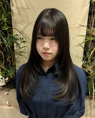 ロング 髪質改善/お呼ば れヘア/透明感カラーのヘアスタイル