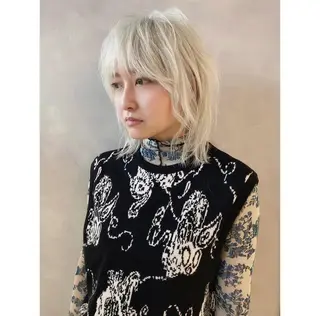 ミディアム カラー ヘアアレンジ 【姫カット】 ナカムラコウキのヘアスタイル