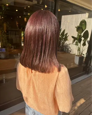 ミディアム カラー 銀座🤍ボブ/ ミディアム/佐野夢美のヘアスタイル